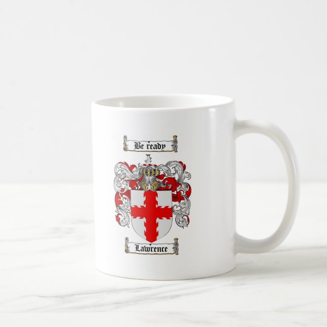 CANECA DE CAFÉ CRISTA DA FAMÍLIA DE LAWRENCE - BRASÃO DE LAWRENCE (Direita)