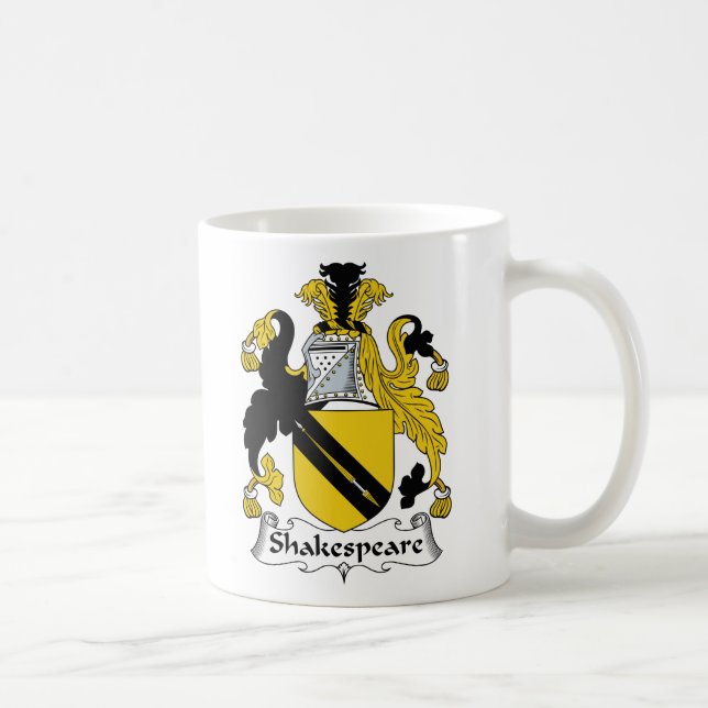 Caneca De Café Crista da família de Shakespeare (Direita)