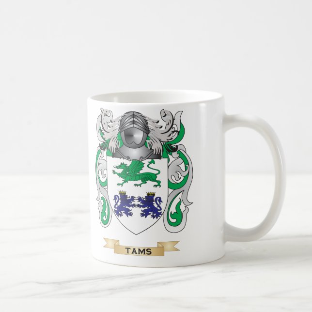Caneca De Café Crista da família de Tams (brasão) (Direita)
