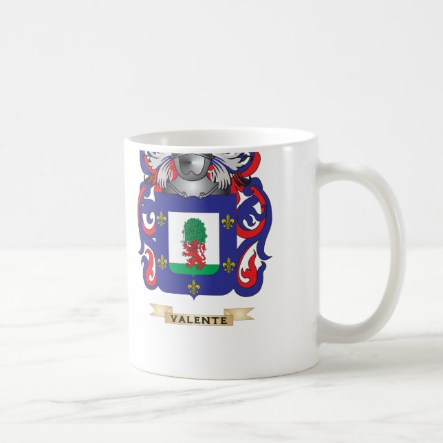 Caneca De Café Crista da família de Valente (brasão) (Direita)
