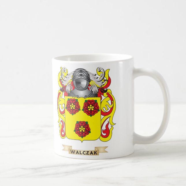 Caneca De Café Crista da família de Walczak (brasão) (Direita)