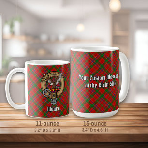 Caneca De Café Crista do Clã Munro sobre Tartan