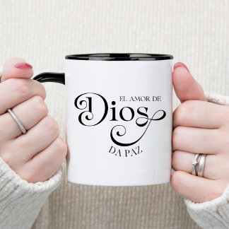 Caneca de Café Cristã em Espanhol 'O Amor de Deus'