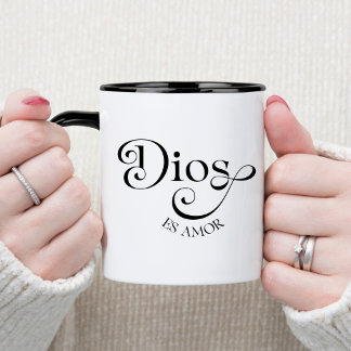 Caneca de Café Cristã Espanhola Dios Es Amor