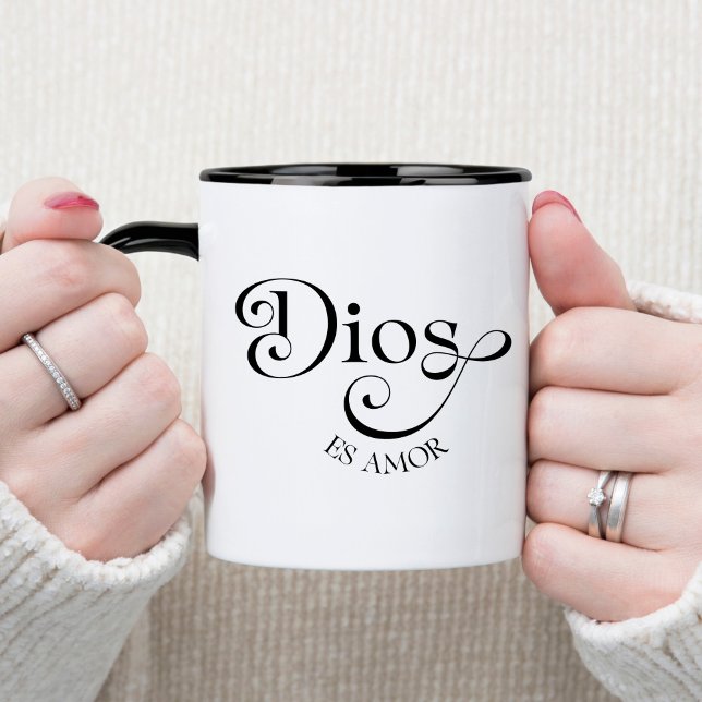 Caneca de Café Cristã Espanhola Dios Es Amor (Criador carregado)