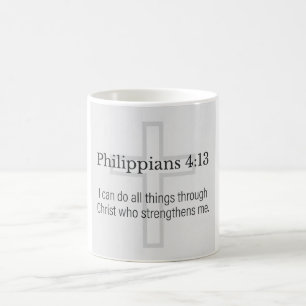 Caneca de café cristã Filipenses 4:13