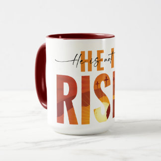 Caneca de Café Cristã Gospel Fé Ele Ressuscitou
