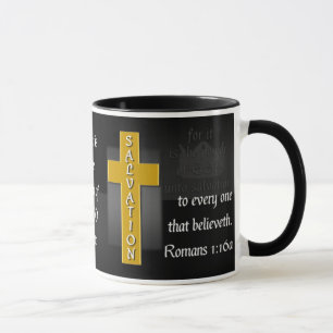 Caneca de café cristã nao humilhada do verso da