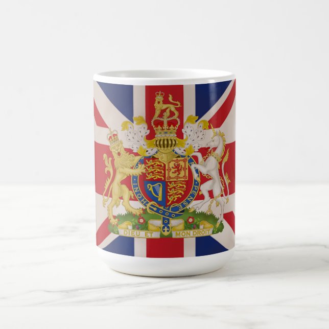 Caneca De Café Crista real na bandeira de Union Jack (Centro)