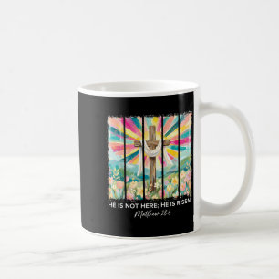 Caneca De Café Cristã Ressuscitada Flor Silvestre Feliz Páscoa Mu