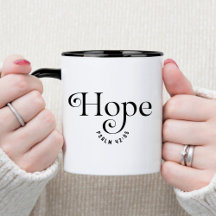 Caneca de Café Cristã Versículo da Bíblia Esperanç