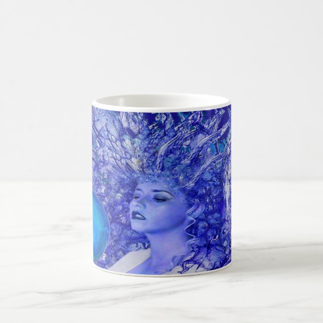Caneca De Café Cristal Azul (Centro)