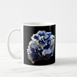 Caneca De Café Cristal de Fluorite Azul Profundo e Mug de Calcita