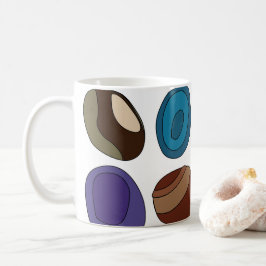 Caneca De Café Cristal de Pedra de Ágata Colorida Curador