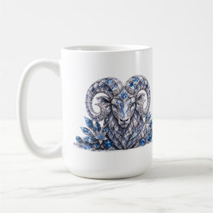 Caneca De Café Cristal Zodíaco Áries Luxo