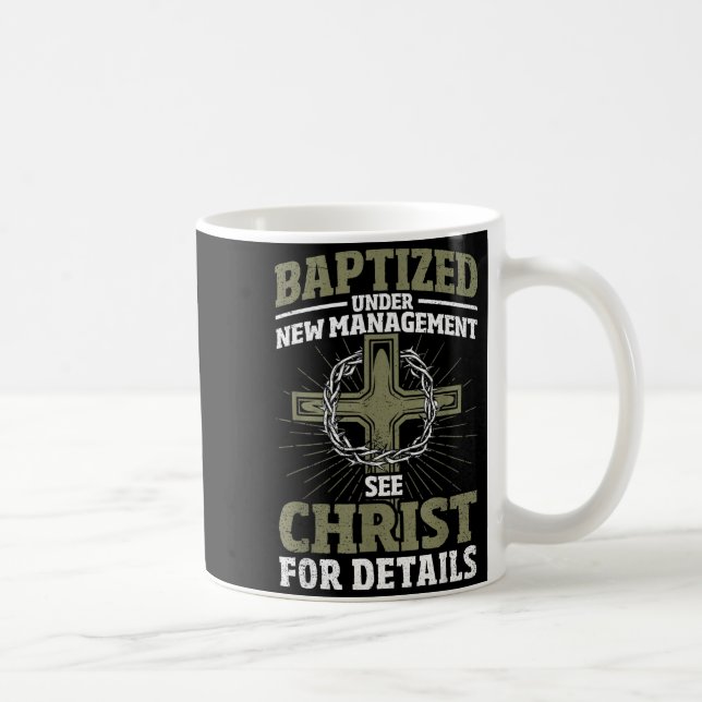 Caneca De Café Cristão Batizado Sob Nova Administração Veja Crist (Direita)