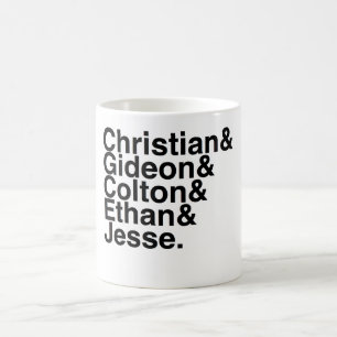 Caneca De Café Cristão do noivo do livro, Gideon, Colton, Ethan,
