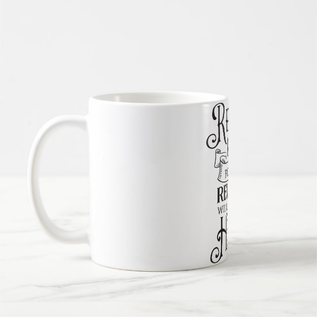 Caneca De Café Cristão inspirador "alegre e alegre" (Esquerda)