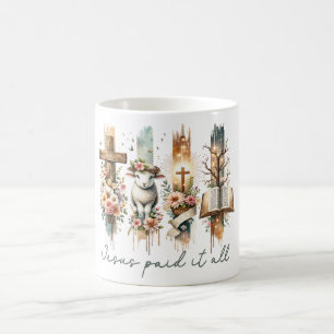 Caneca De Café Cristão Inspirador Jesus Pagou Tudo