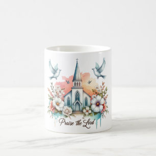 Caneca De Café Cristão Inspirador Louva O Senhor