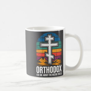 Caneca De Café Cristão Ortodoxo Pergunte-me Sobre o Credo Niceno
