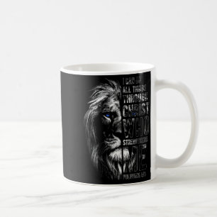 Caneca De Café Cristão Posso Fazer Todas as Coisas Através do Leã
