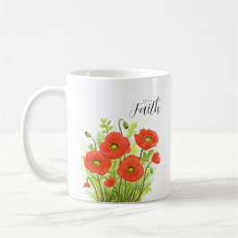 Caneca De Café Cristão Religioso Papagaio Vermelho Watercolor Flo