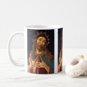 Caneca De Café Cristo Cortado com Espórons por Sandro Botticelli