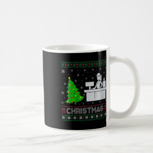Caneca De Café Cristo de Iluminação Feia da Árvore do Natal, rece