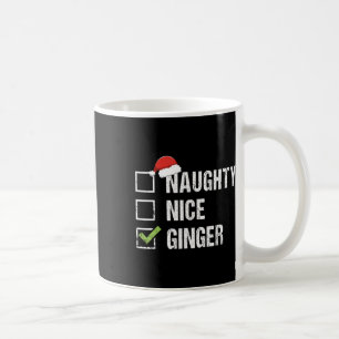 Caneca De Café Cristo Irlandês Naughn Nice Ginger Redhead Santa H