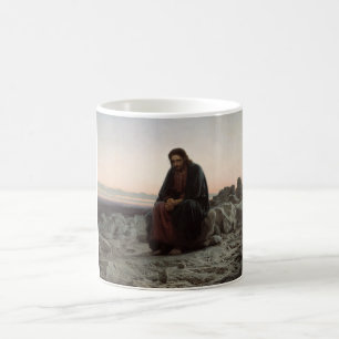Caneca De Café Cristo na Natureza Selvagem (por Ivan Kramskoi)