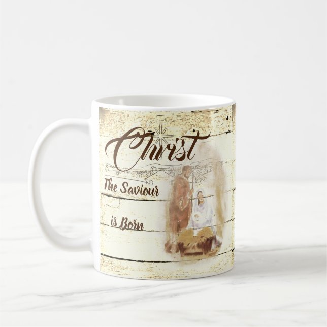 Caneca De Café Cristo Salvador nasceu (Esquerda)