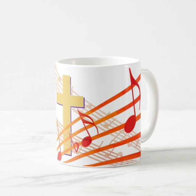 Caneca De Café Cristo SING HALLELUJAH É Páscoa Cristã Crescida (Frente Esquerda)