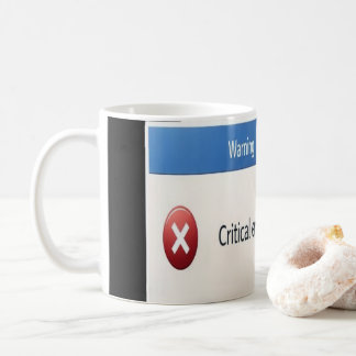 Caneca De Café Critical Error — Retro Windows Warning Boxes Graph
