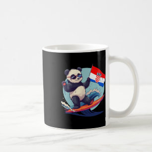 Caneca De Café Croácia Panda Urso Surfando Raízes Croatas Croácia