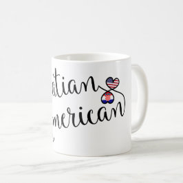 Caneca De Café Croata Americana Entwined Hearts Mug