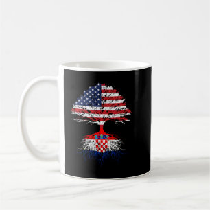 Caneca De Café Croata Raiz Americana Cultiva Croácia Bandeira Hoo