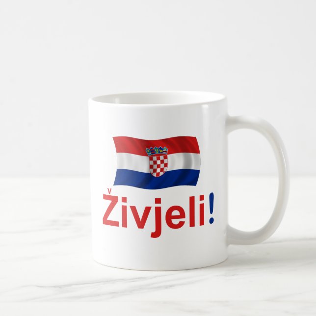 Caneca De Café Croatia Zivjeli! (Elogios) (Direita)