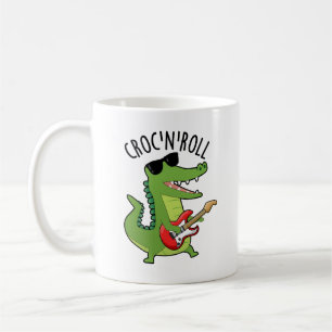 Caneca De Café Croc N Roll Funny Crocodilo Puns