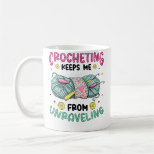 Caneca De Café Crochê Me Impede de Desfazer Tricô Crochê