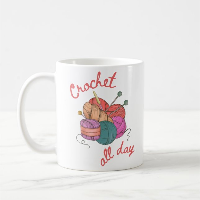 Caneca De Café Crochet All Day (Esquerda)