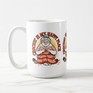 Caneca De Café Crochet É Meu Lugar Feliz – Avó Alegre