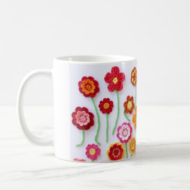 Caneca De Café Crochet Flowers Mug (Esquerda)