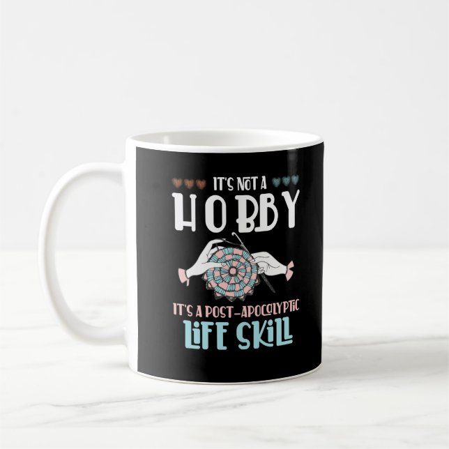 Caneca De Café Crochet Hobby Crafting Yarn (Esquerda)
