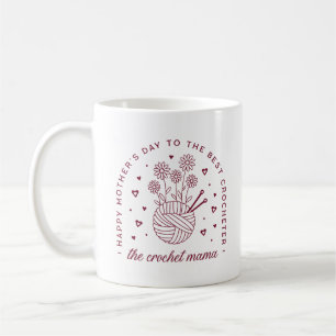 Caneca De Café Crochet mãe crochet feliz dia de as mães