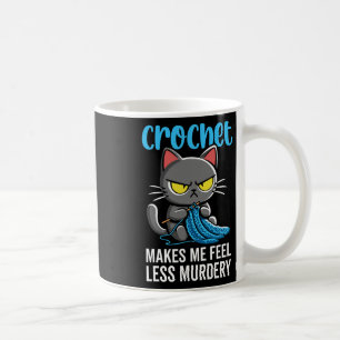 Caneca De Café Crochet Me Faz Sentir Menos Assassinato De Gato Cr