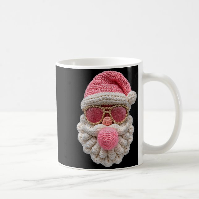 Caneca De Café Crochet Santa Blowing Bubble Gum Christmas Girly K (Direita)