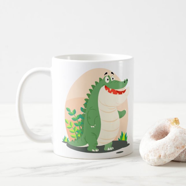 Caneca De Café Crocodilo (Com Donut)