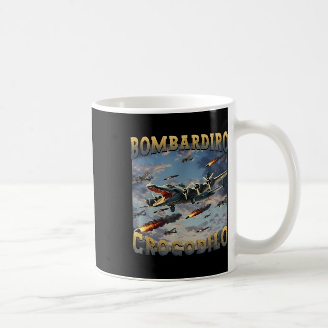 Caneca De Café Crocodilo Engraçado Memória Bombardiro Crocodilo F (Direita)