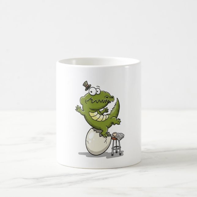 Caneca De Café Crocodilo Saindo de um Ovo (Centro)